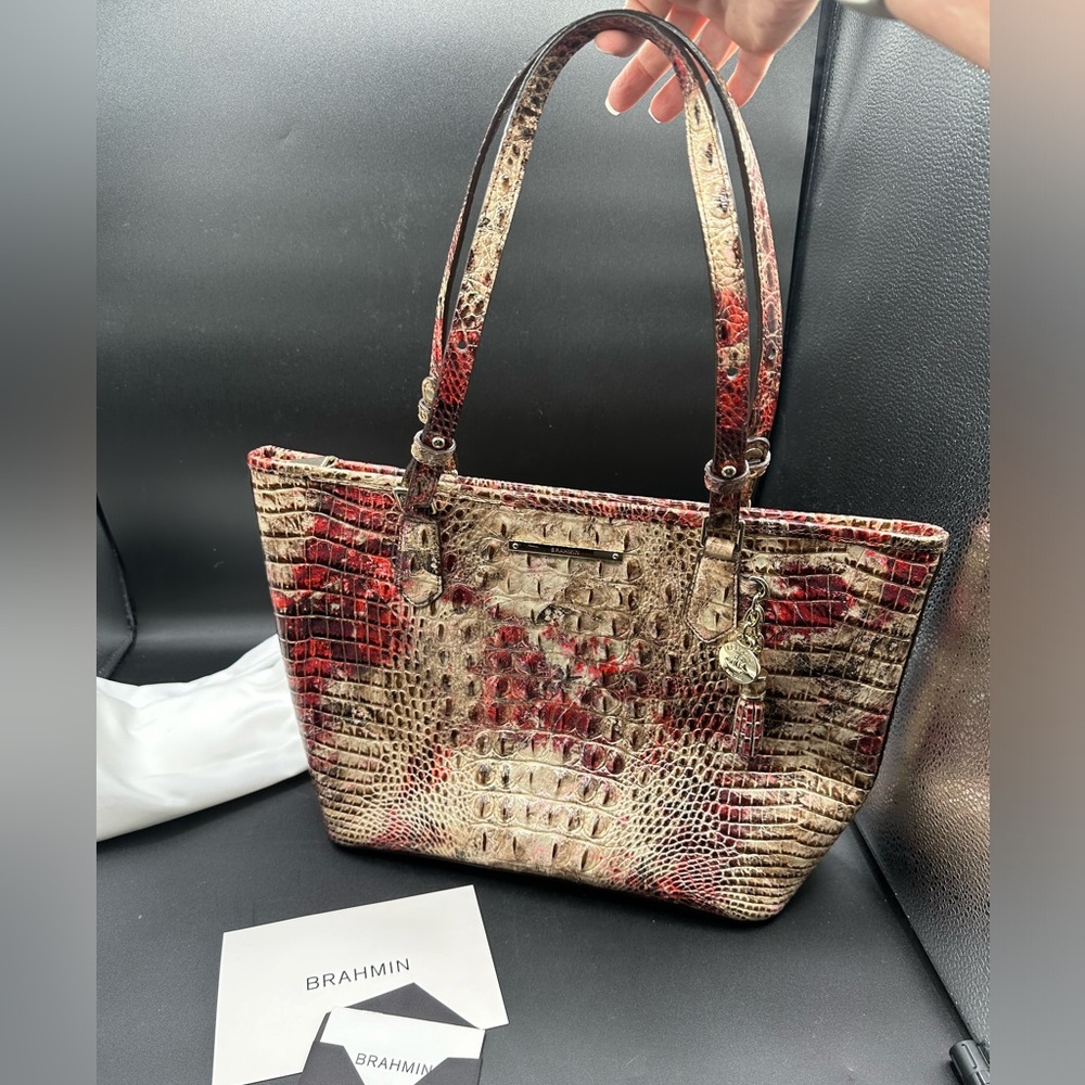 Brahmin Medium Asher Leather Shoulder Bag Tote in Charm Melbourne